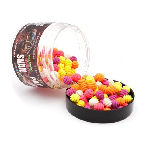 POP UPS STRAWBERRY FISH SNAIL fluoro mix 6х10мм 01805 фото