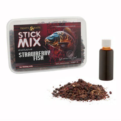 Стік-Мікс STRAWBERRY FISH 400г.+ ліквід 60мл. 01779 фото